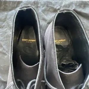 Saint Laurent Lulu 20 Desert Boot in Black Suede Saint Laurent | Shoes | Saint Laurent Lulu 2 Desert Boot In  main image 2